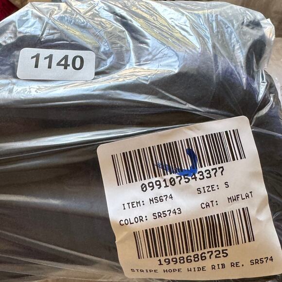 Madewell Ribbed Cashmere-Wool Blend Pullover Sweater WMNS S Cobalt Striped Knit - Picture 7 of 7